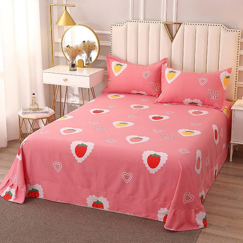 Pure Cotton Brushed Flat Sheet 1Pc High Quality Skinfriendly Fabric Bed Sheet For Double Bed No Pillowcase