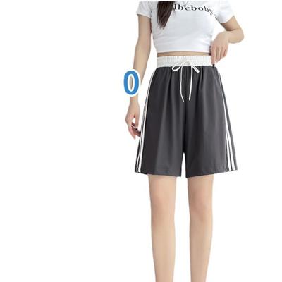 Quick-drying Student Sports Shorts for Women In Summer New Ice Silk Slimming Five-point High Waist Wear Running Casual Straight Pants