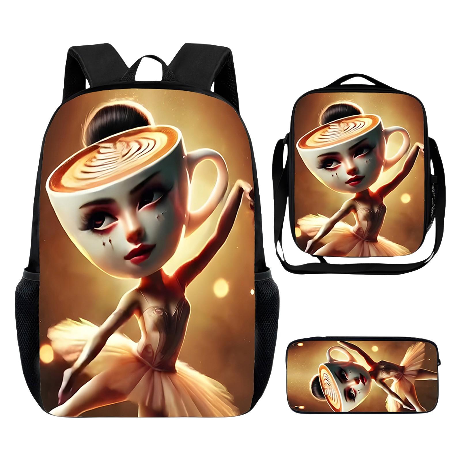 

Аниме Периферийный Повседневный Рюкзак Студенческий Рюкзак, Подарок к школе, Школьная Сумка, Сумка для Ланча, Сумка для Карандашей Набор из Трех Предметов One Size