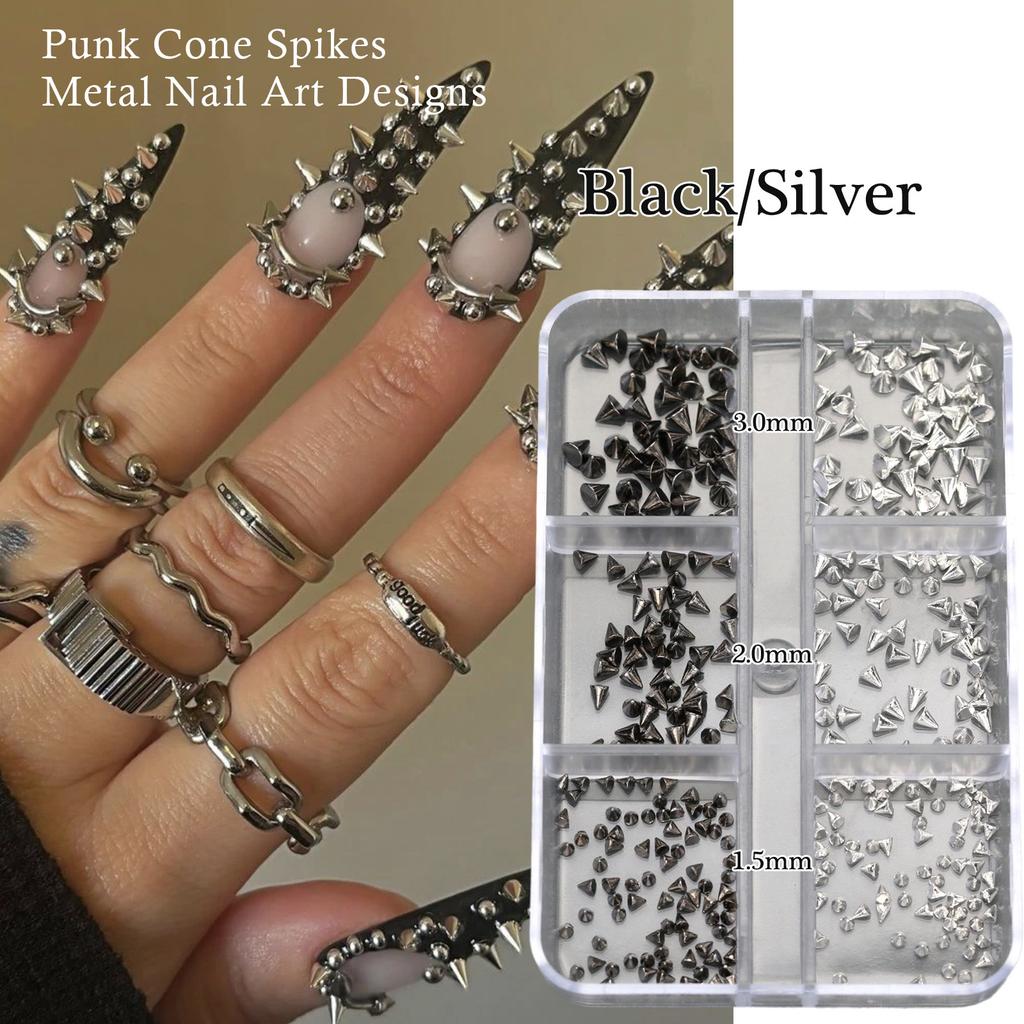 Easy Apply Solid Metal Rivet Nails Decoration Punk Type Embellishments For Handmade Manicures