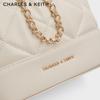 CHARLES & KEITH Quilted Chain Shoulder Bucket Bag