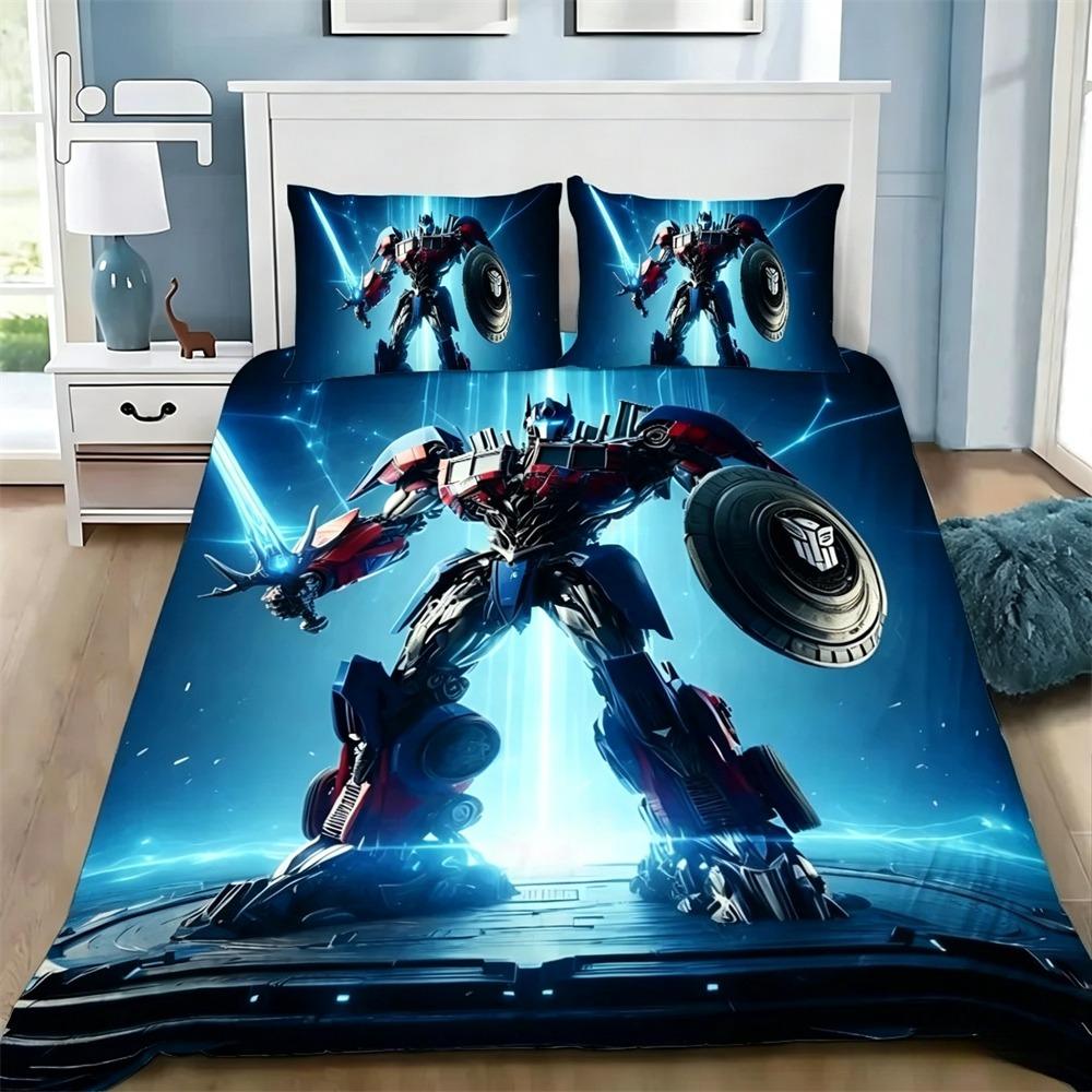 Duvet Cover Pillowcase Bedding Set Anime Transformers Autobot Adult BoyGirl Bedroom Decoration Children Single Double Large Size