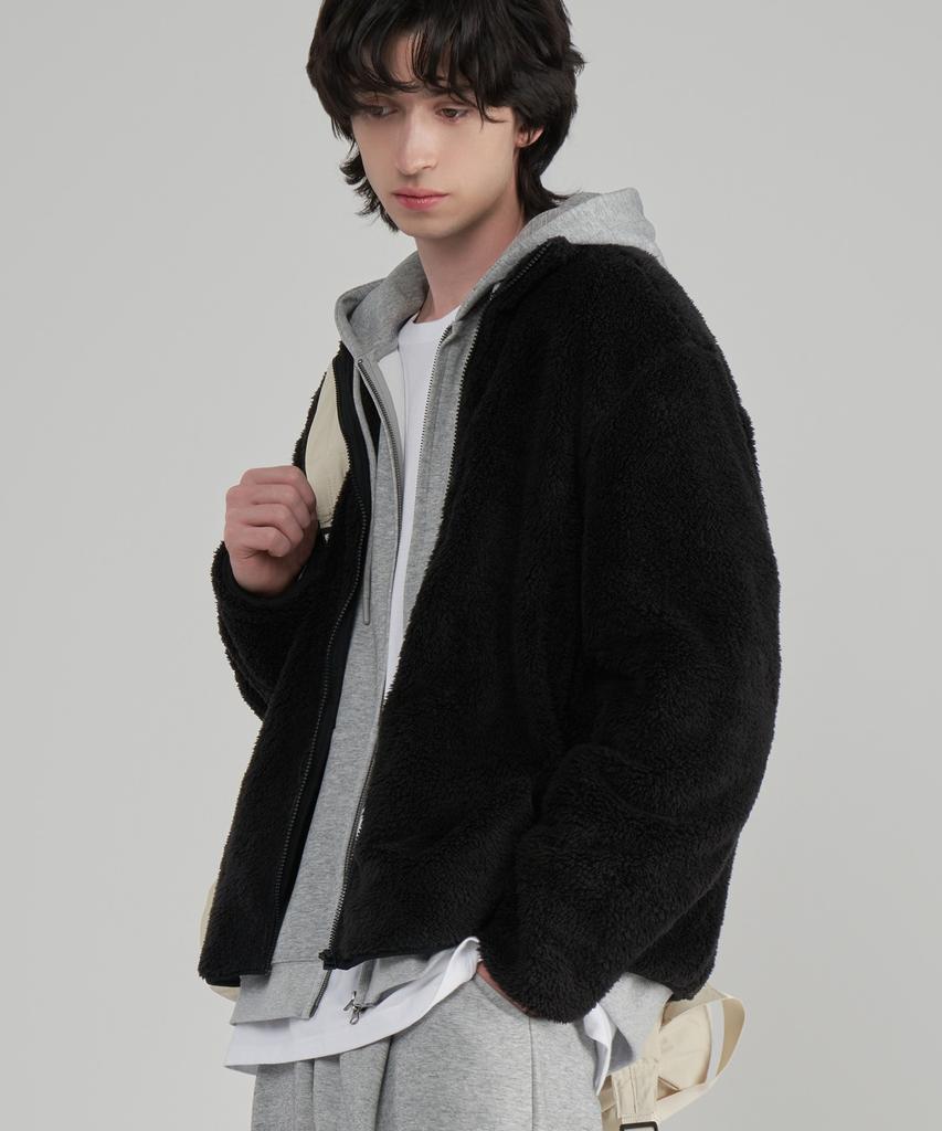 Untapped Studio Soft Basic Fur Fleece Zip-Up Jacket 3 Colors