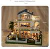 Diy Mini Wooden Dollhouse  Furniture Light Kit Doll House Casa Miniature Accessories Handmade Wooden Toys Birthday Gifts 2015New