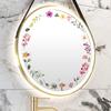 Floral Mirror Stickers Flower Wall Decals Peel And Stick Room Aesthetic Bathroom And Bedroom Decor For Girls Home Art Decoration