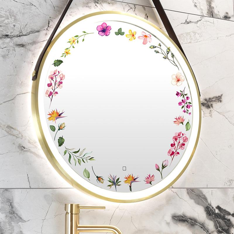 Floral Mirror Stickers Flower Wall Decals Peel And Stick Room Aesthetic Bathroom And Bedroom Decor For Girls Home Art Decoration