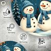 Vintage Snowman Family Tin Wall Art 8x8 Inch Retro Christmas Holiday Home Decor Metal Circular Sign
