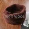 Pure Wool Knitted Ring Scarf Elegant Neckerscarf Female Soft Warm Cashmere False Collar Neck Warmer Hairband Winter