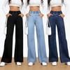 Bell Bottom Jeans Women's Spring Slim Fit Bootcut Pants Colorfast Fashion Shorts