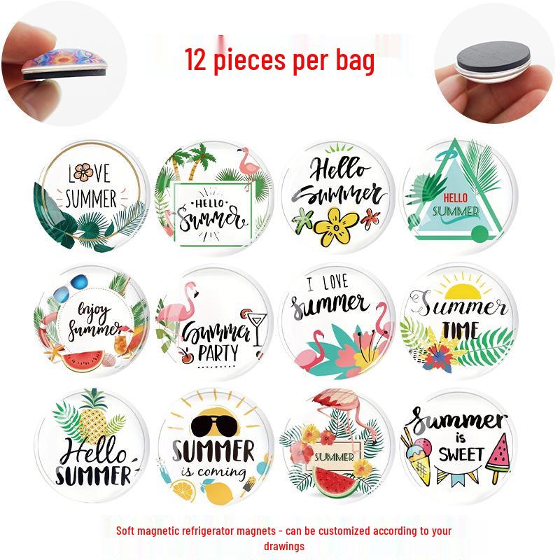 

Магнит на холодильник из драгоценного стекла LOVE SUMMER Фламинго и растения