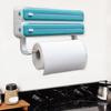 Alufolien-Spender Wandmontage Küchenaufbewahrung Organizer Halter Mit Schneider Folien-Aufbewahrungsbox Spender Mit Taschentuch-Halter