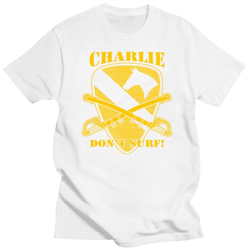 Черная футболка для мужчины летняя брендовая футболка Charlie Don t Surf Воздушная кавалерия Апокалипсис сегодня Роберт Дюваль Вьетнам Футболка S