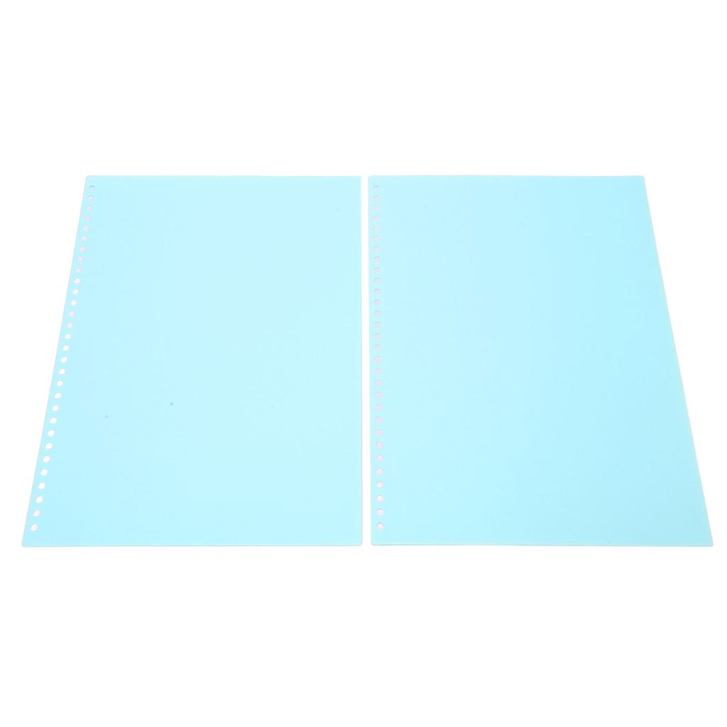 20Pcs Sheet Protector Paper Binding Cover Matte   30 Holes PP Plastic for Presentation