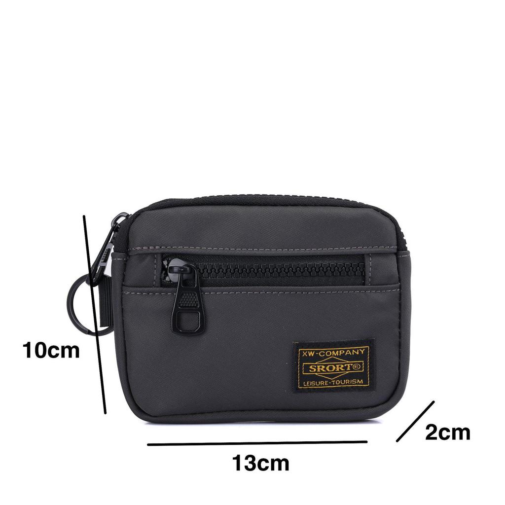 Unisex Oxford Cloth Coin Purse: Workwear Style Card Holder & Multifunctional Earphone Hanging Bag