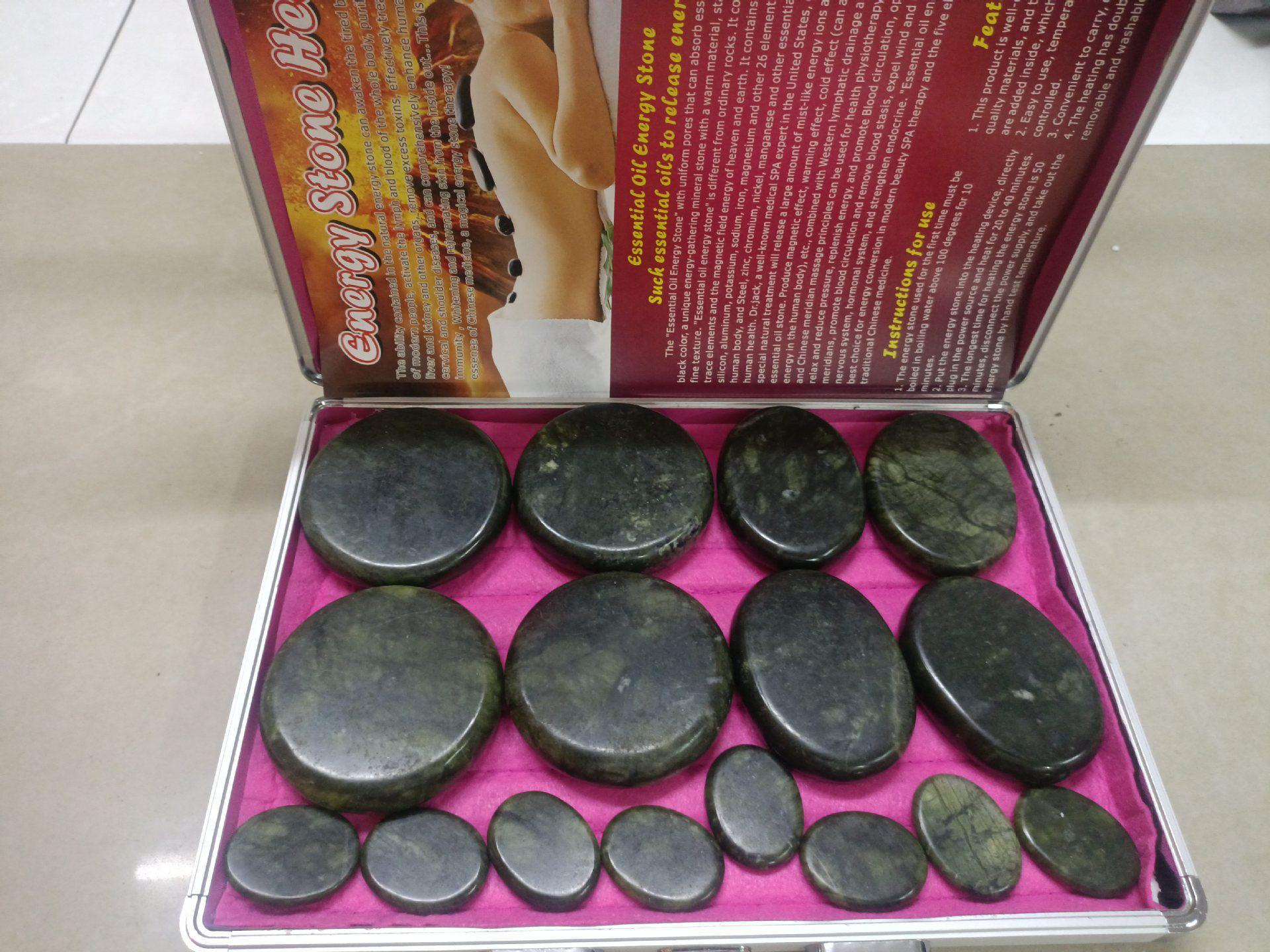 

Набор из 16 предметов: энергетический нефритовый нагреватель и массажный набор с эфирными маслами 16-piece set + small heating aluminum box