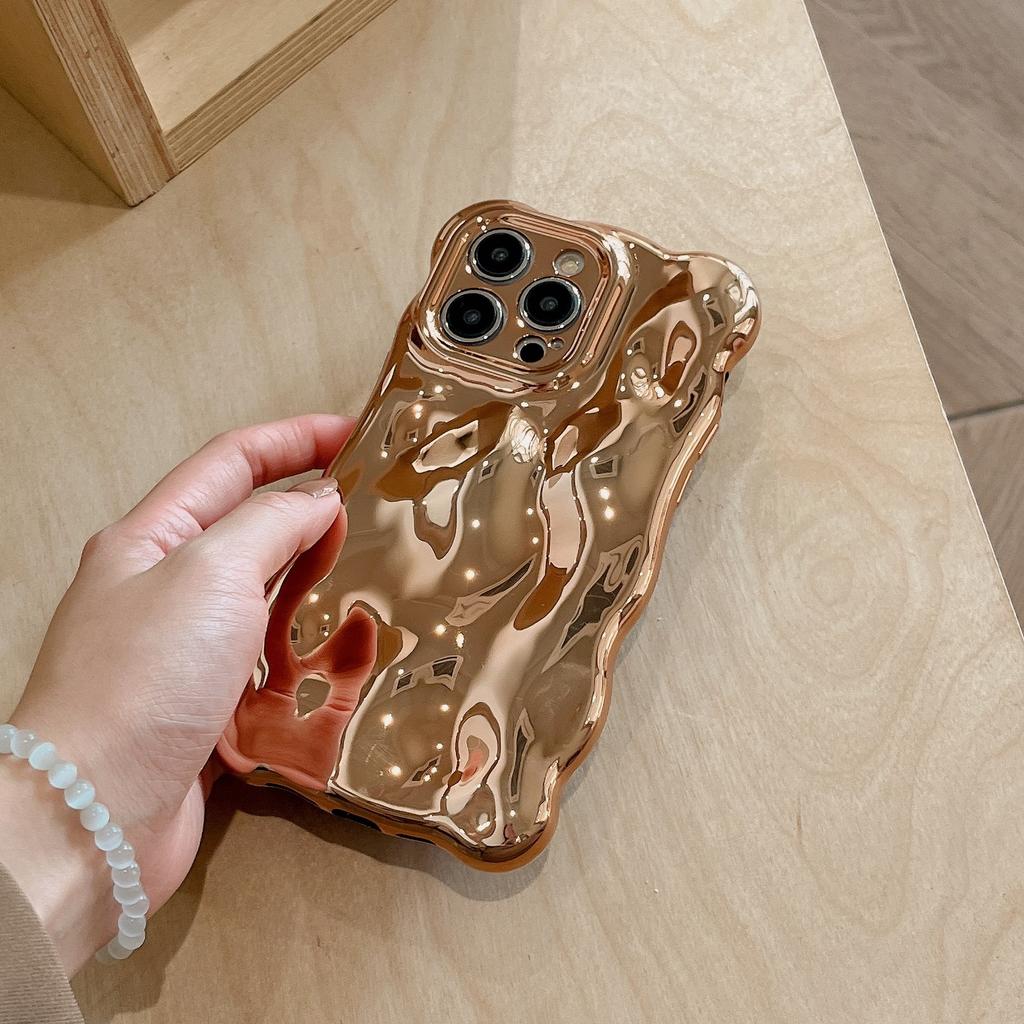 3D Bubble Wave Pattern Phone Case For iPhone 15 14 13 12 11 Pro Max 14promax 14pro Soft Shockproof Back Cover