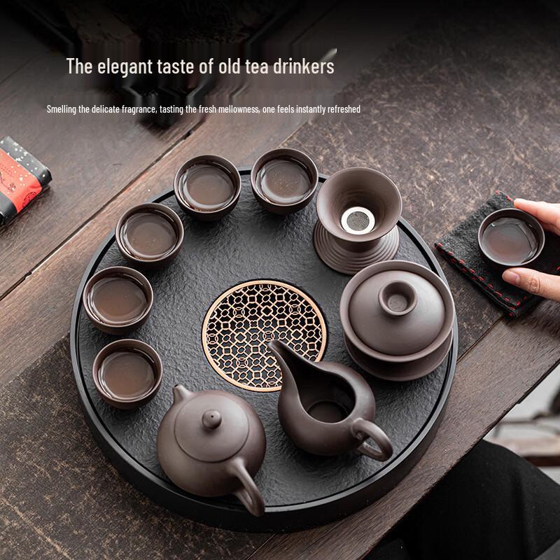 Chinese White Porcelain Kung Fu Tea Set with Tea Tray