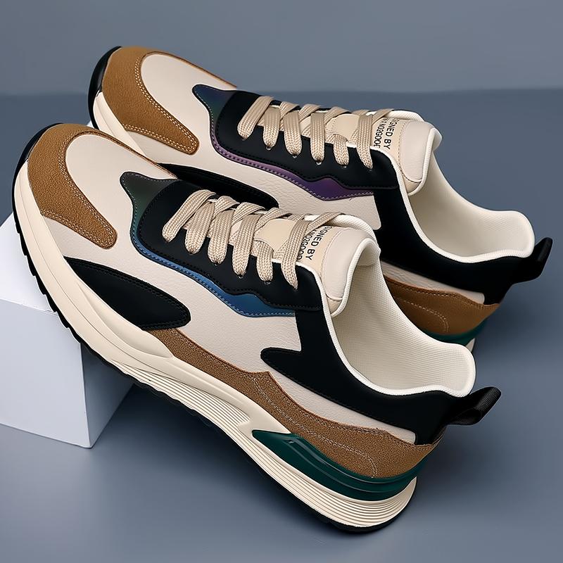 Fashion 2024 New Men's Shoes Spring and Autumn Versatile Fashion Shoes Sports Running Casual Shoes Thick Sole Elevated Men's Shoes Tênis