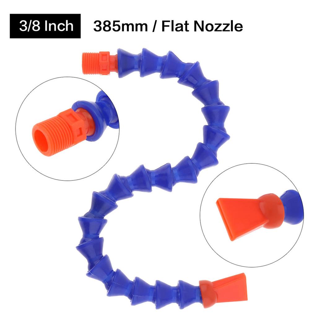 1/2 3/8 1/4'' 300mm 400mm Plastic Flexible Water Oil Coolant Tube Hose with Round Flat Nozzle for CNC Milling Lathe Cooling Pipe