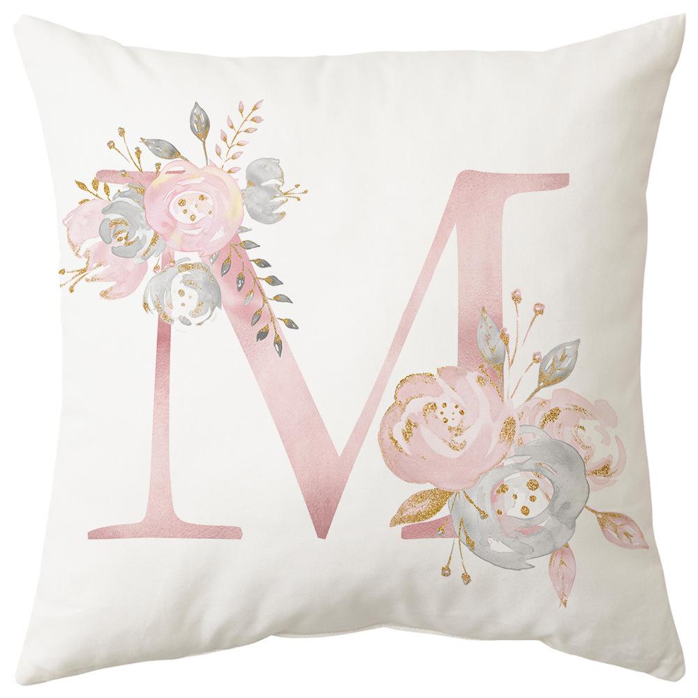 Pillow Cover Letter Valentine's Day Living Room Sofa Pillow Car Waist Pillow Pillow Cover Bedroom