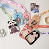 Cute Cartoon Animal Card Holder PU Leather Badge Holder Photocard Holder With Lanyard Waterproof Photo Protector Case