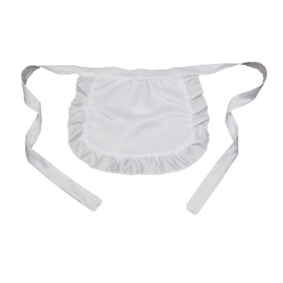 Maid Cosplay Schürze Weiß Rüschen Halbschürze Küchenkostüm Mädchen Taillenschürze für Cosplay Event Kostümparty Themenparty Accessoire