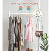 Wieszak na biustonosze do szafy, Wieszaki na topy 2 szt. z 20 haczykami, Mieści 40 biustonoszy, Składany drewniany wieszak oszczędzający miejsce, Obrotowy o 360° Organizery do szafy