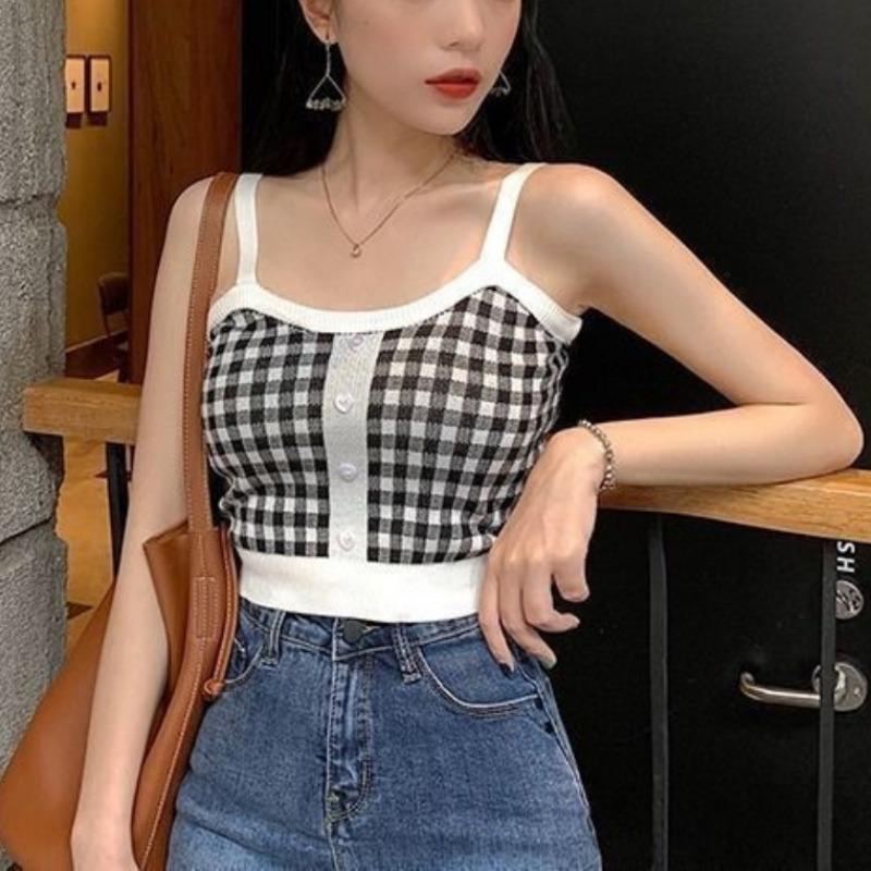 

Женская летняя майка Spice Girls с французским дизайном Sense of Boob Top Base Short Top Wear Fashion One size