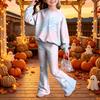 Kids Casual Long Sleeve Top and Pants 2-Piece Outfit Set for Boys Girls Everyday Wear