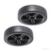 Roues de gril - Barbecue - 2 pièces - Diamètre trou 10mm - Résistantes à l'usure - Plastique-Résine