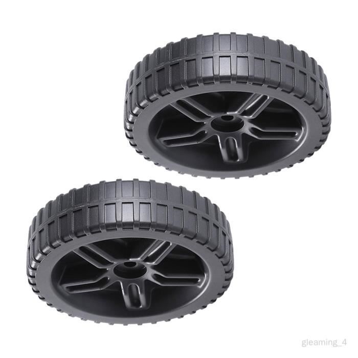 Roues de gril - Barbecue - 2 pièces - Diamètre trou 10mm - Résistantes à l'usure - Plastique-Résine