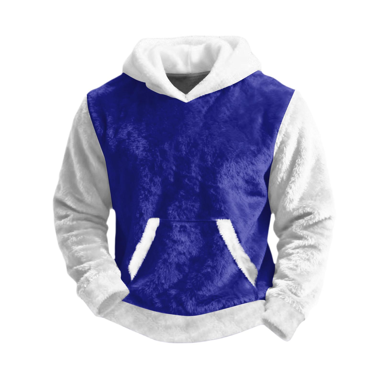 

Спортивный костюм с капюшоном, унисекс, одежда для бега, пуловер с длинными рукавами, толстовка с капюшоном XXL синий