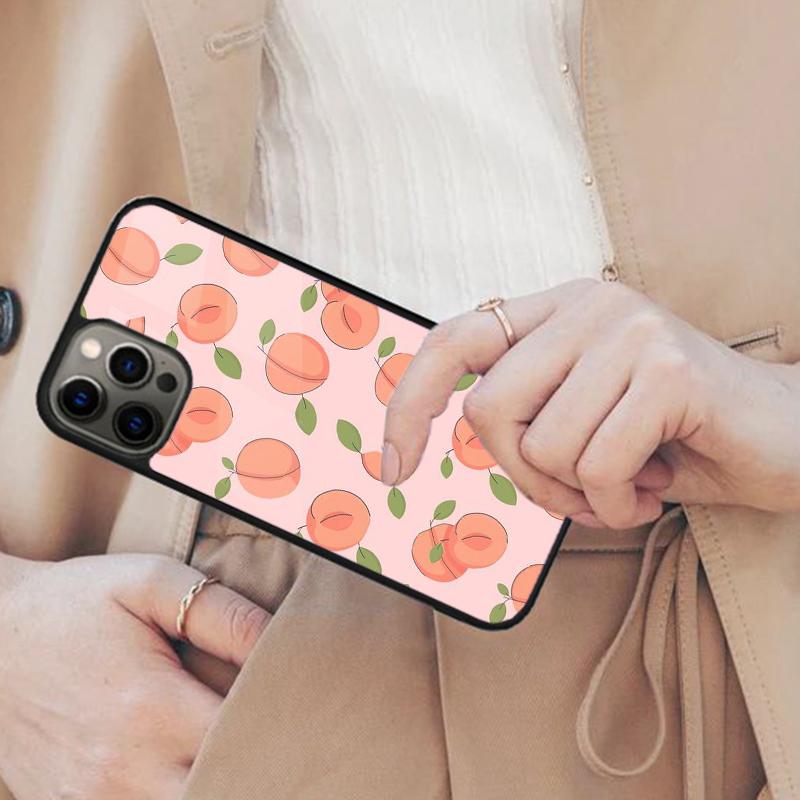 Pink Peaches Aesthetic Magnetic Phone Case For APPLE iPhone 17 Air 16 14 13 12 Pro Max 15 Plus Wireless Charge MagSafe Cover
