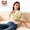 New Fresh Simulated Silk Printing Square Scarf Spring and Summer Versatile High-end Silk Scarf Neck Scarf Headscarf Tied Hair Decoration