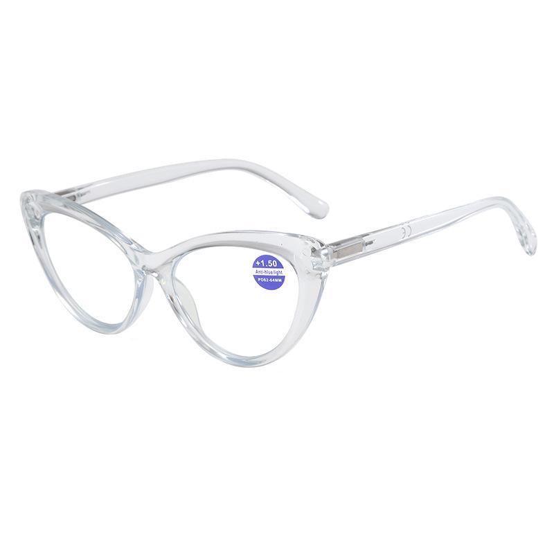 2026 Anti-Blue Light Cat Eye Reading Glasses for Women - Fashionable High-Definition Eyewear for Middle-Aged and Elderly