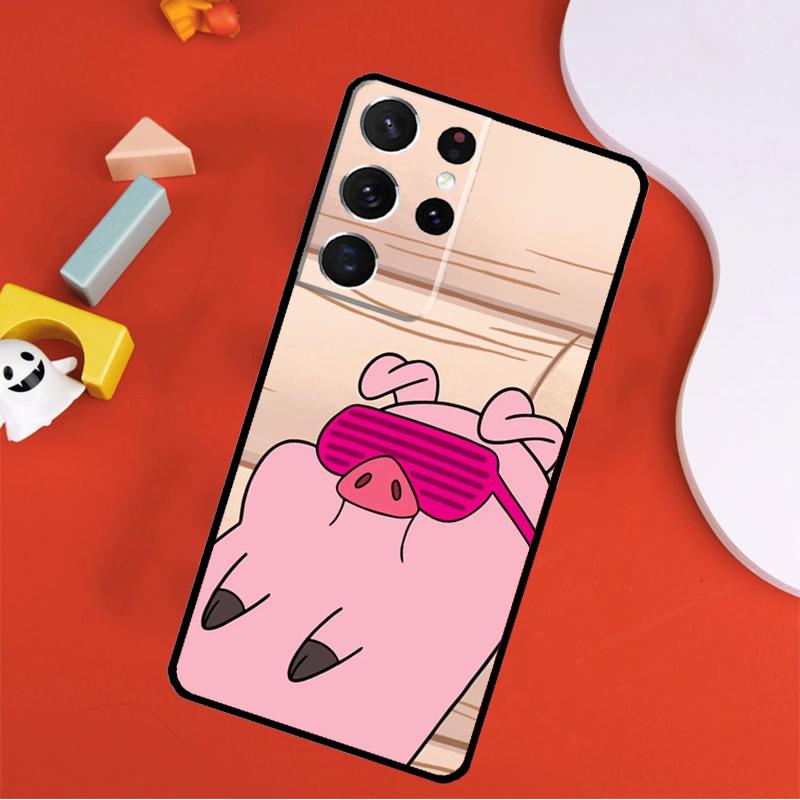 Cartoon Pig Phone Case For Samsung Galaxy S25 Ultra S24 Ultra S9 S10 S20 S21 S22 S24 Plus S23 FE Cover