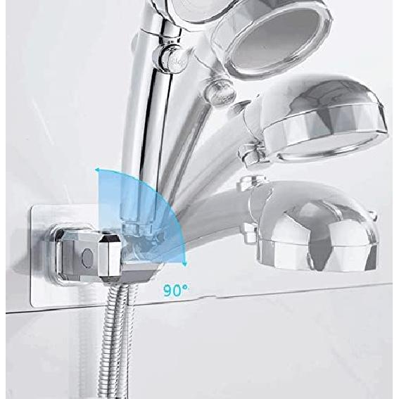 Universal Bathroom Silver Practical Rotatable Hardware Waterproof Fixed Wall Mounted Shower Bracket(Style One)