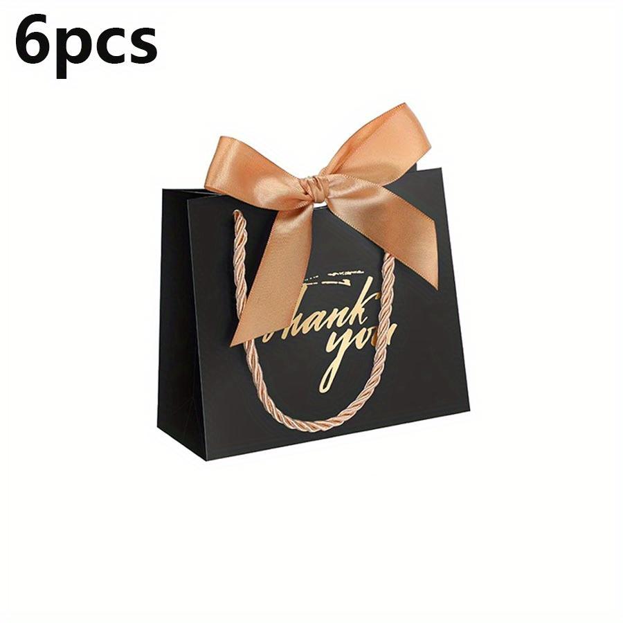 6pcs Thank You Gift Paper Bag Pink White Red Black Gift Packaging Bag for Wedding Bridal Shower Birthday Bachelor Party JXB