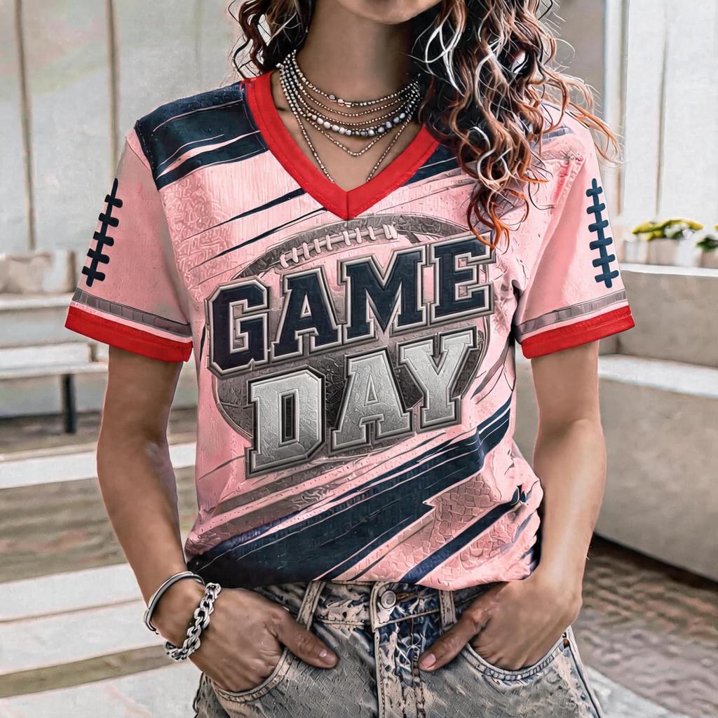 Women's Football Fan Shirt for Day Cheering and Support at the Stadium