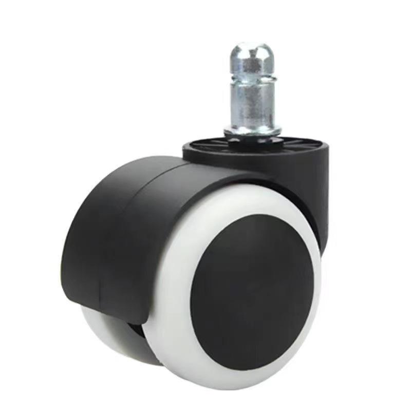 2-Inch Silent PU Office Chair Casters for Executive and Boss Chairs - Thickened Swivel with Circlip Universal Design