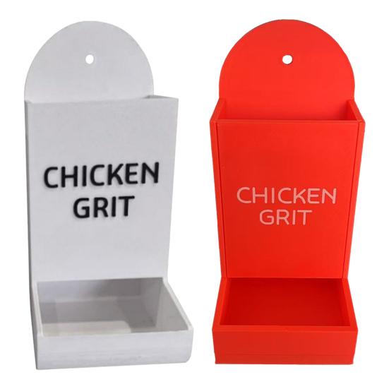 Chicken Oyster Shell Grit Feeder 3D Printed Dual-Purpose Hanging Chicken Feeder Trough Precision Nutrition Gravities Poultry Feeder Coop Accessories