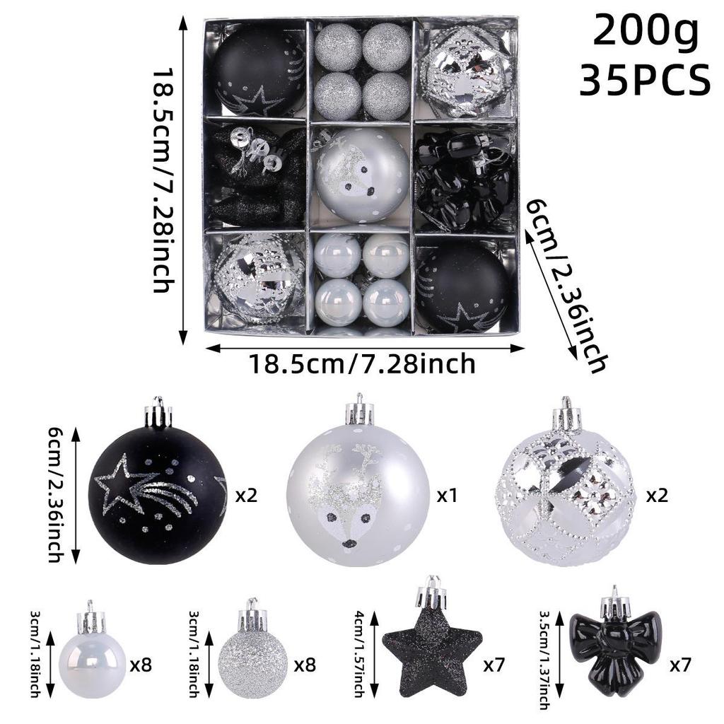 Creative Colorful Christmas Tree Hanging Ornament Set - Irregular Shaped Decorative Balls