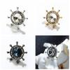 Zinc Zinc Alloy Rudder Collar Brooch Crystal  Little Fresh   Man
