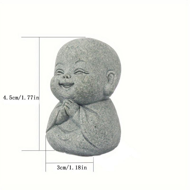 Buddha-Statue aus Stein, kleine buddhistische Mönche, tibetische Buddhismus-Figuren, Zen-Garten-Ornament, Meditation, Heim-Aquarium-Dekoration