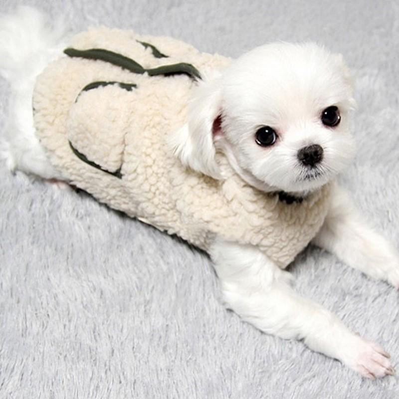 Winter Pet Dog Coat and Scarf Set Fleece Dog Clothes Chihuahua Bichon French Bulldog Clothing Puppy Costume Pet Vest Cardigan