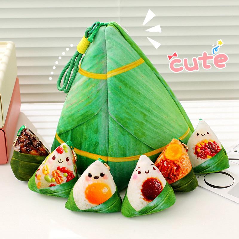 Dragon Boat Festival Gifts Simulated Zongzi Pillow Toys Egg Yolk Zongzi Meat Zongzi Small Toys Company Holiday Event Gifts
