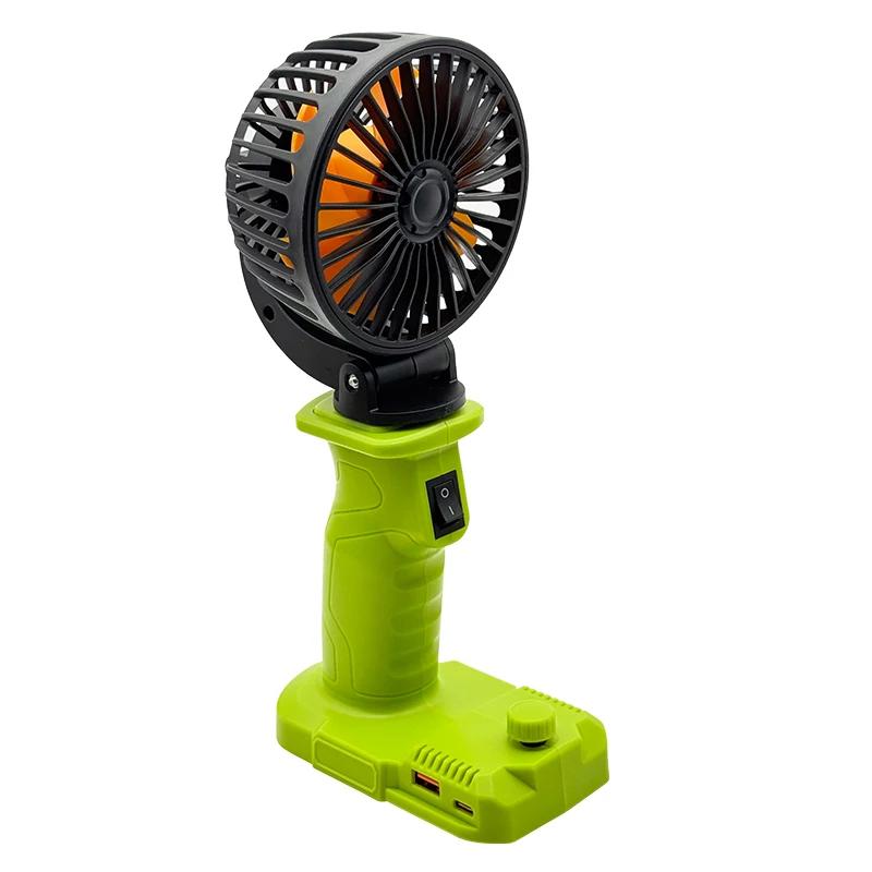 

Бесступенчатая регулировка скорости Складной настольный электрический вентилятор Зарядное устройство USB Type-C Power Bank для литиевой батареи Ryobi 18V P107 P108 P189