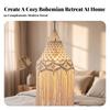 Macrame Lamp Shade Handwoven Boho Light Openwork for Bedroom, Reading Nook