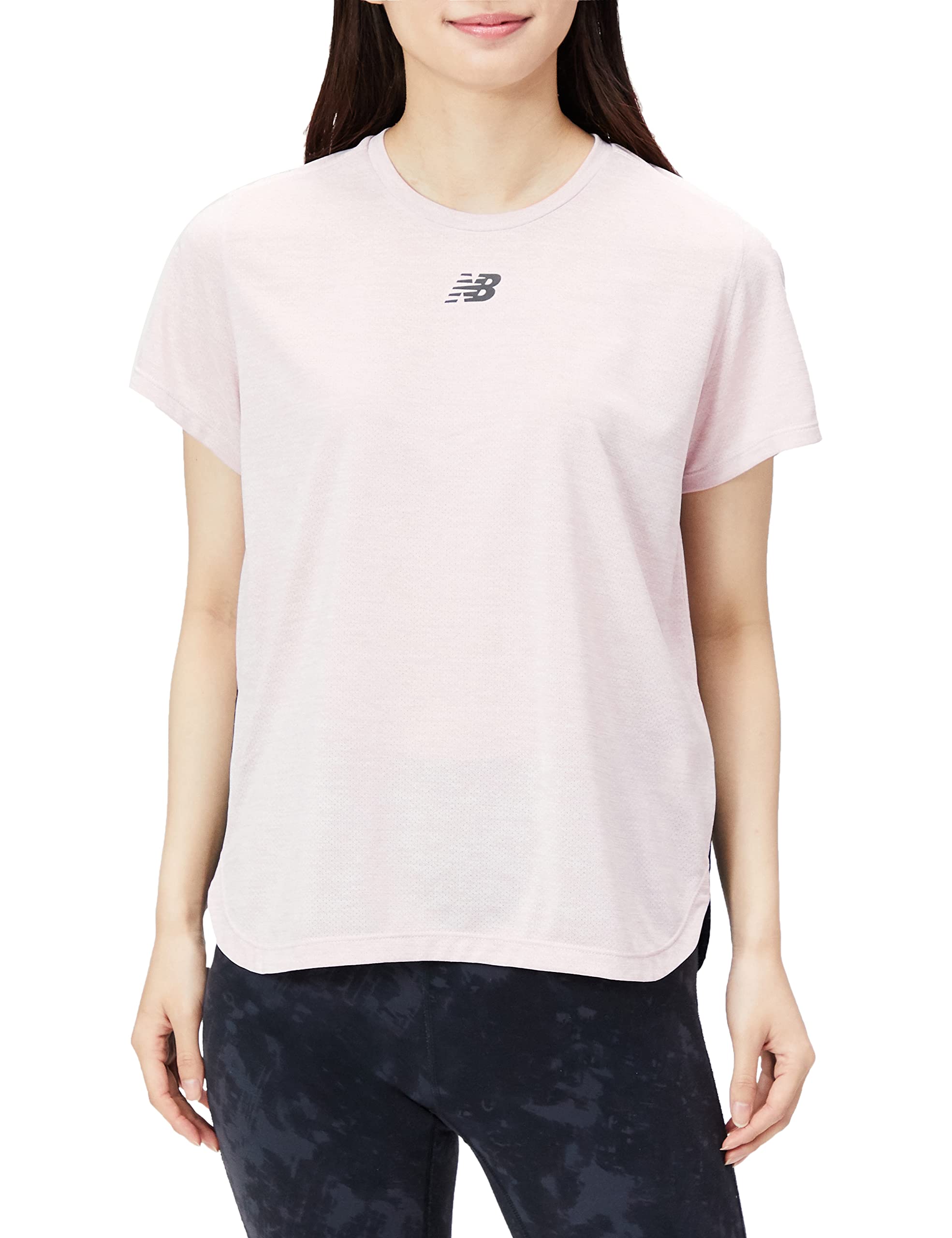 Short Sleeve Impact Run Luminous Short Sleeve SIR Pink S [New Balance] T-Shirt T-Shirt (WT31251) Women s (Stone Heather)