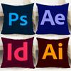 Popular AAadobe Software Iconing Cushion Cover Comfortable Reversible Pillow Cover Ideal for Car Sofa Bedroom  Beyond